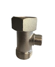 Metal Brass T Adapter Valve 3 Way 7/8 7/8 3/8 Connector US For Toilet Bidet