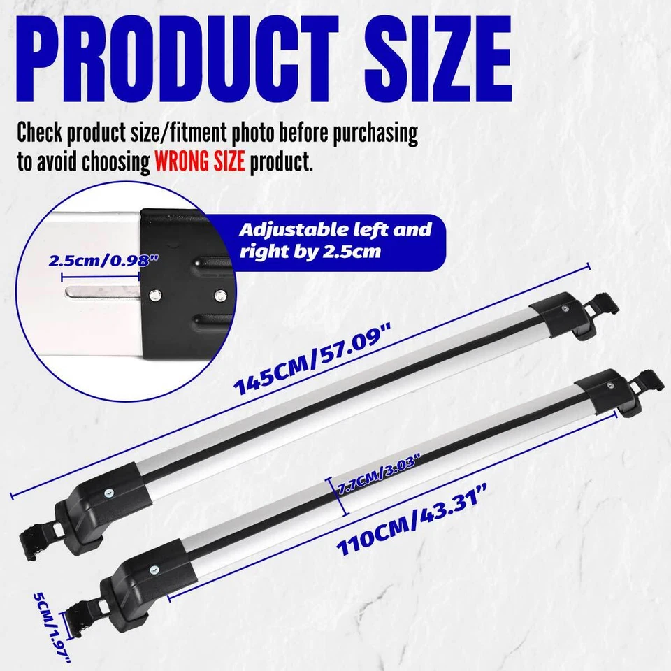 For Dodge Grand Caravan Car Roof Rack Cross Bar Aluminum Cargo Luggage Carrier Foto 3 de 4