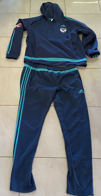 ADIDAS Player Issue Melbourne Victory  XL  A League tracksuit Hoodie Pants