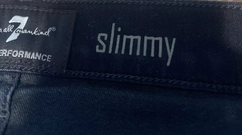 7 For All Mankind Luxe Performance schwarze schlanke Jeans ~ 33 x 34 ~ 198 $ neu ansehen - Bild 10 von 11