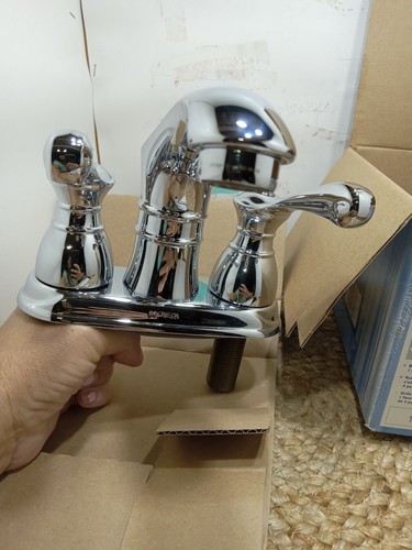 Moen 84576 Lexie Chromed Bathroom Sink Faucet And Drain Kit - Picture 16 of 16