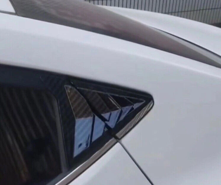 Guarnição de obturador de janela lateral estilo fibra de carbono para Hyundai Elantra 2011-2016 - Imagem 3 de 4