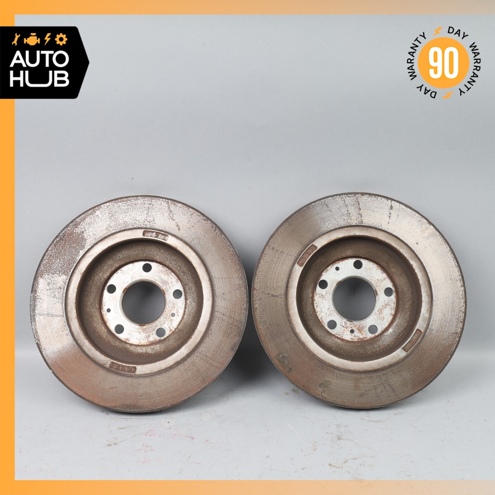 03-18 Bentley Continental Flying Spur Rear Left & Right Brake Rotors Disc OEM