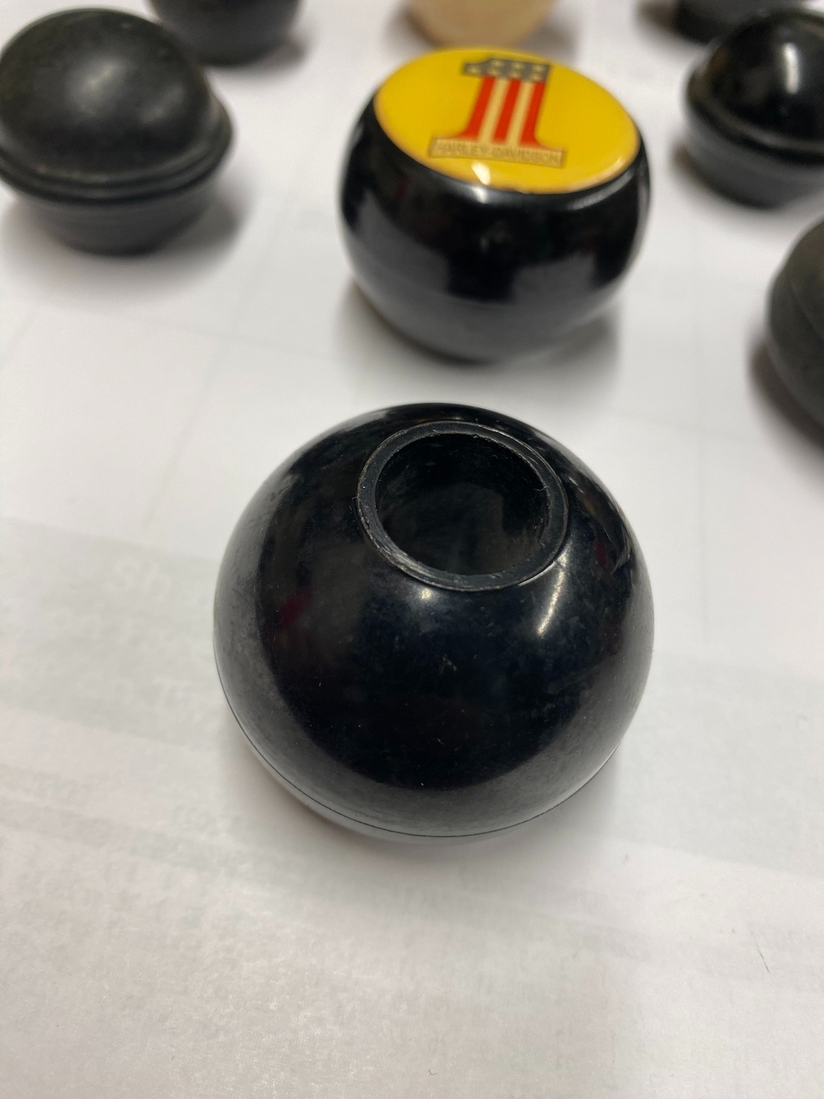 Vtg Shift Knob Harley 1 Bakelite White Panhead Shovelhead Knucklehead Chopper eBay