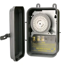 Woods 59104RWD 40A 208/277V 11080W Outdoor Manual Override Timer Switch