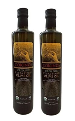 Organic Extra Virgin Cold Pressed Olive Oil 2 Bottles N.W. 25.34 fl.oz.
