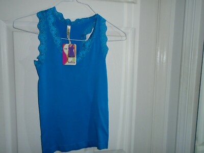 Sofra Lace Trim Tank Top Junior's One Size Runs Small New With Tags