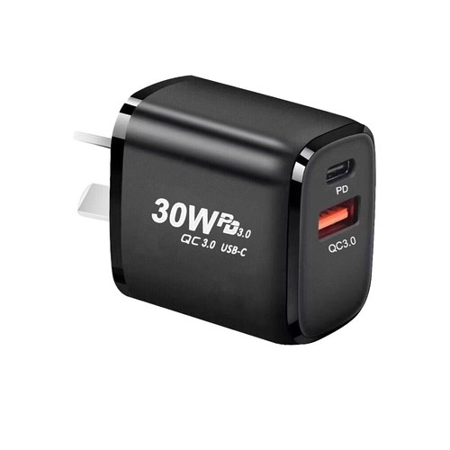 PD 25W/30W/40W/100W Fast Wall Charger USB Type C Adapter For iPhone Samsung AU - Picture 4 of 17