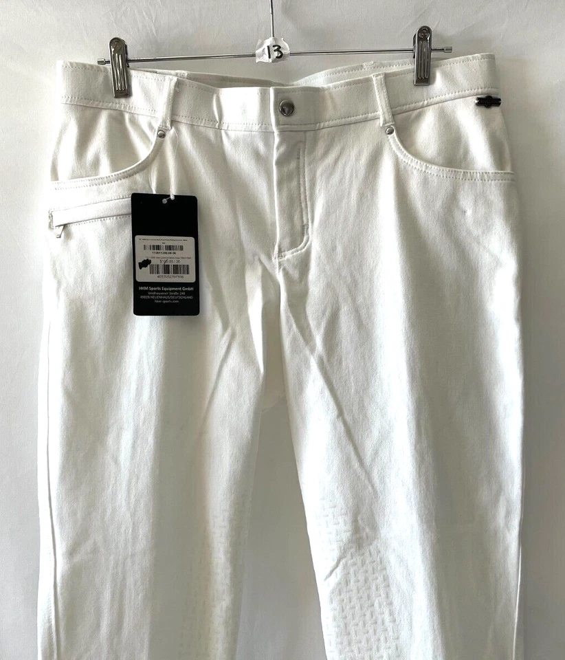 NUEVO CON ETIQUETAS HKM Lan Lorenzo Deportes Kingstone Hombres Asiento Completo Pantalones de Montar Pantalón Talla 42 Foto 4 de 4