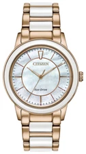 Citizen Eco-Drive Chandler Women's Ceramic Accents Watch 36MM EM0743-55D