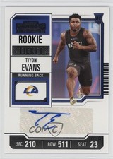 2023 Panini Contenders Rookie Ticket Tiyon Evans #261 Auto 12ps