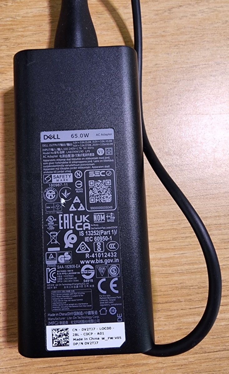 と★i5★Win11 25H2★Dell★3593★おまけ付★質問NG★返品不可 Dell - 65W LA65NM190, 0V2TJ7 20V / 3.25A, Power Supply | eBay