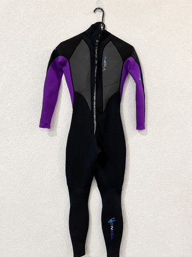 O’Neill Women’s Reactor 3/2mm Full Wetsuit Black Purple US 4 Surfing