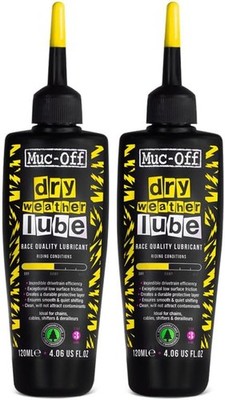 Muc-Off Dry Chain Lube Trocken Kettenöl Fahrrad 120 ml, 2 Pack - Biologisch 