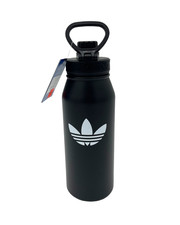 Adidas Originals Stainless Steel 1 Liter Metal Water Bottle Black 1 Liter JK4219