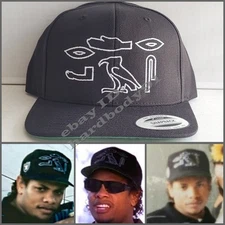 All Black Eazy E Hieroglyphics Raiders Snapback Hat Cap NWA