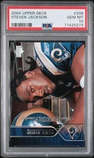 2004 UPPER DECK STEVEN JACKSON STAR ROOKIE LIMITED RC #208 LA RAMS PSA 10