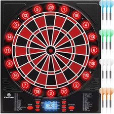 Electronic Dartboard 34 Games 355 Variations with 12 Darts Illuminated Dartboard