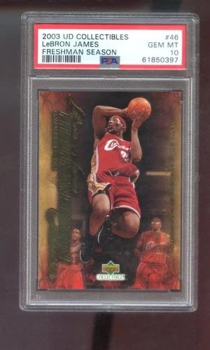 2003-04 UD Upper Deck #46 Lebron James Freshman Season ROOKIE PSA 10 Graded Card