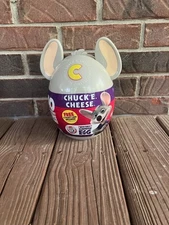 NEW-Chuck E. Cheese Mystery Suprises Egg Collectible Figure, Accessories & E Tix