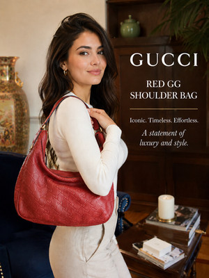 Red Gucci Guccissima Leather Large Hobo Bag