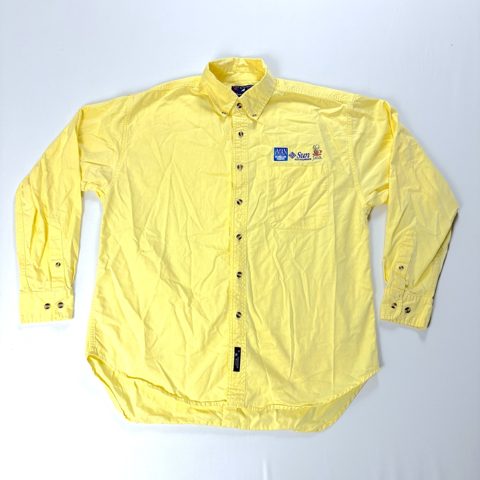Vintage Java Sun Microsystems Button Down Shirt Y… - image 1