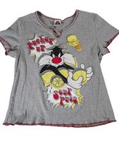 Vintage Looney Tunes Shirt Womens X-Large Gra...
