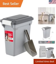 13 lb Dog Food Storage Bin with Airtight Lid  2-Cup Scoop for Freshness