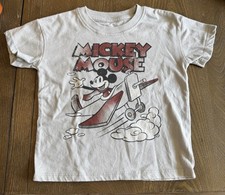Disney Mickey Mouse Retro Graphic Tee Kids 3T Vintage Style Cartoon Shirt