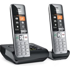 Gigaset COMFORT 500A Duo schnurloses Telefon silber/schwarz 2 Mobilteile analog