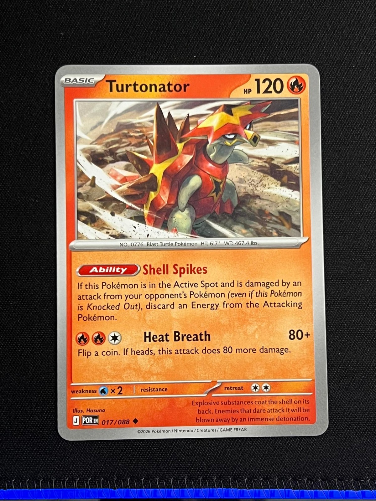 Turtonator 017/088, Perfect Order, Pokemon - NM