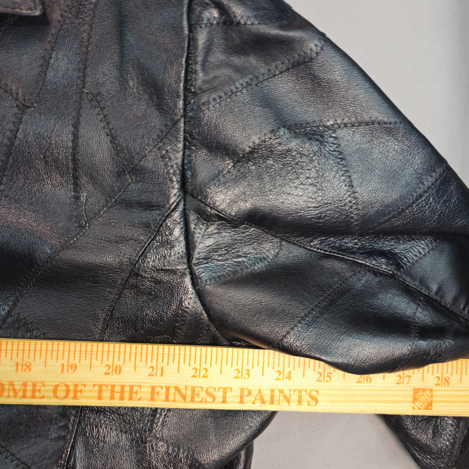 FLIGHT PATH Patchwork 100% Leather Flight Bomber … - image 11