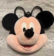 Disney Mickey Mouse Head Plush Zipper Backpack Bag - Child Size