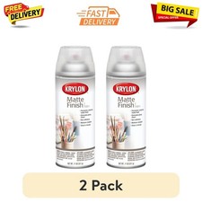 Krylon Matte Finish Clear 11 oz Spray Paint, Multi-Surface, (2 Piece, 2 Pack)
