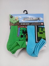 Minecraft No Show Socks 10-Pack Kids Youth Shoe Size 10  4 Gamer