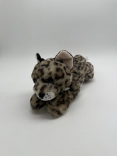 New England Toy Leopard Plush Cheetah Laying 14" Soft Stuffed Animal