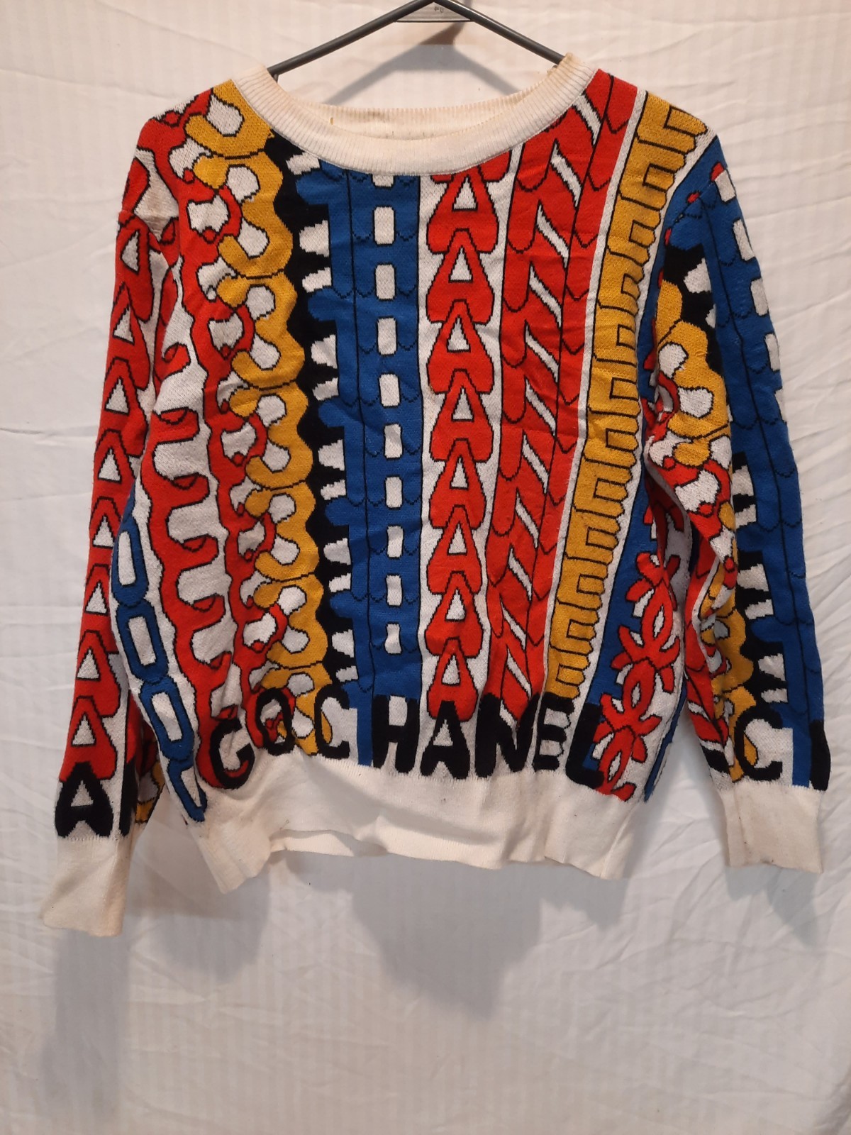 CHANEL Unisex Crewneck Sweater Size XL