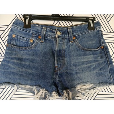 Levi s 501 cutoff denim shorts vintage Americana Grunge Size 26 normcore