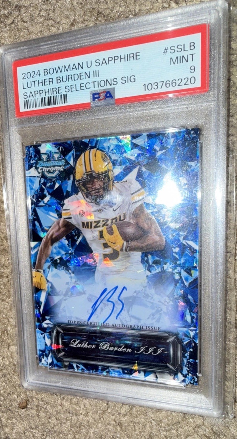 2024 Bowman U Chrome SapphireSelections Autographs Luther Burden #SS-LB (AU, RC)