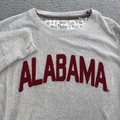Alabama Crimson Tide Sweatshirt Womens Medium Football Pressbox Fuzzy Terry