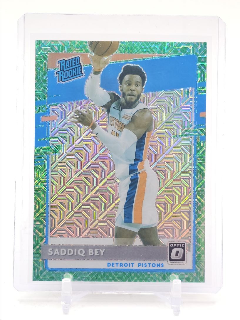 SADDIQ BEY 2020-21 DONRUSS OPTIC RATED ROOKIE GREEN DRAGON CHOICE RC Q4841