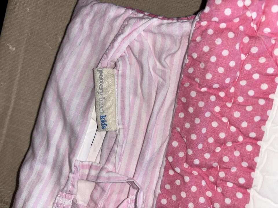 Fundas de almohada acolchadas Pottery Barn Kids PBK 2 estándar florales atado trasero Foto 4 de 4