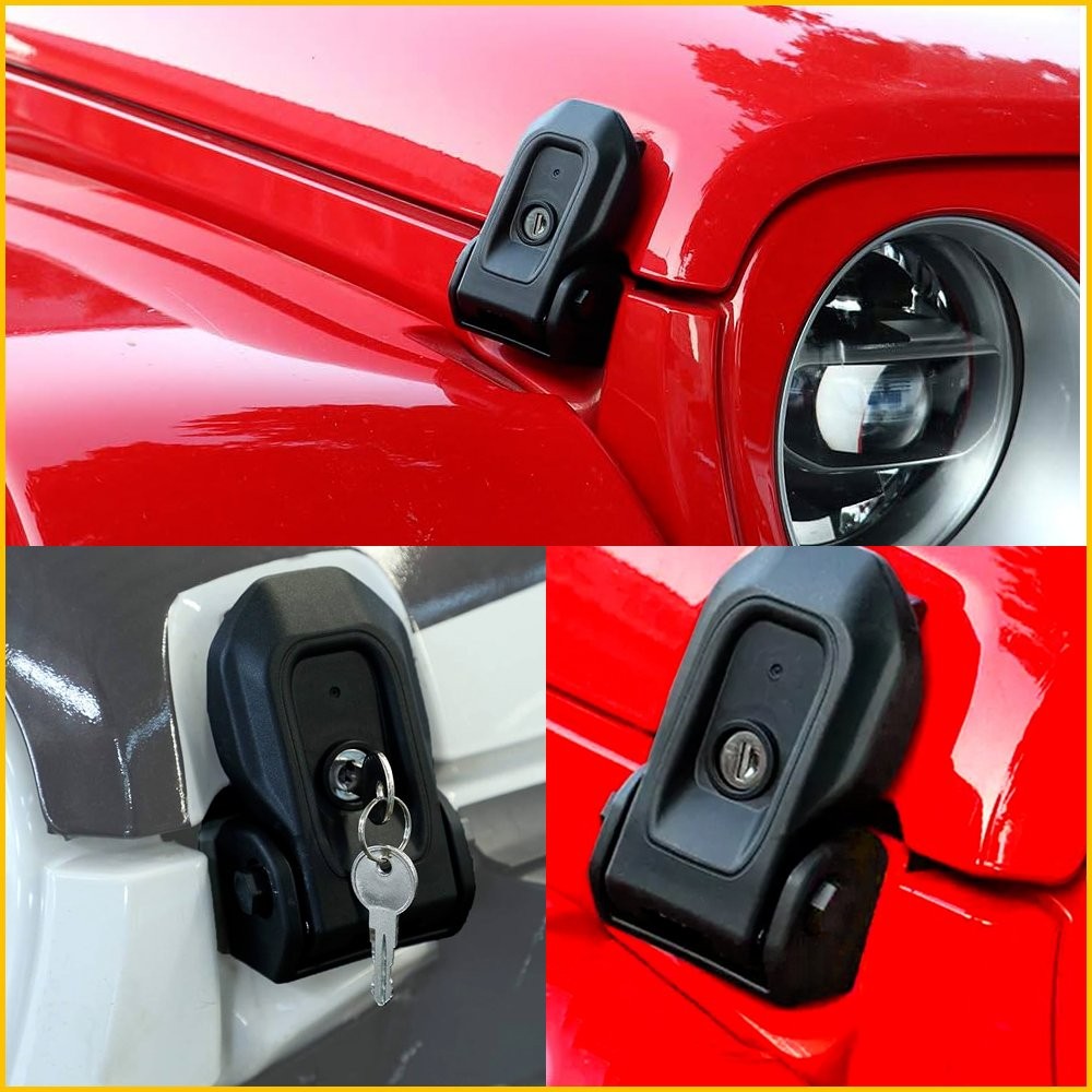 Stainless Steel Hood Latch Catch Buckle USA Flag for 18+ Jeep Wrangler JK JL JT thumbnail 11
