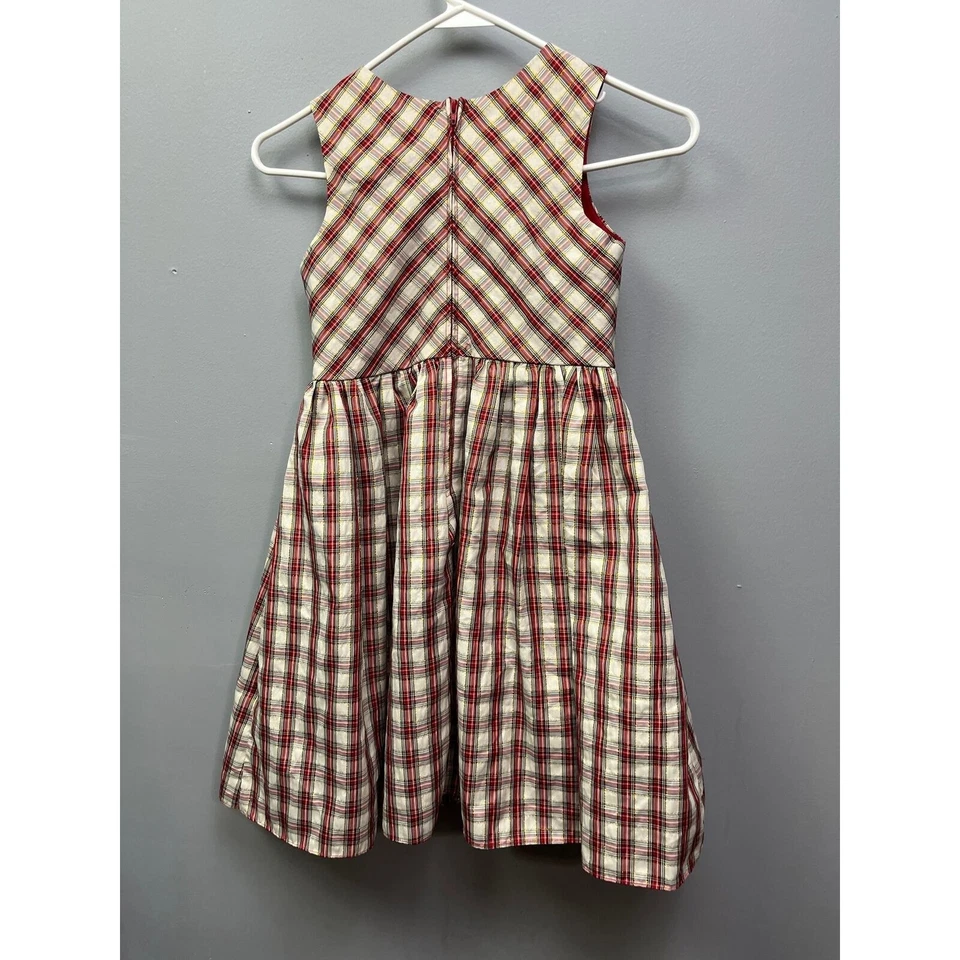 Vestido Ediciones Raras Niñas 6X Formal Vacaciones Navidad Cuadros Rojo/Negro Fiesta Foto 2 de 4