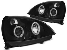 LPRE34 Fari Fanali Anteriori Renault Clio 2 01-05 Angel Eyes CCFL nero TuningSho