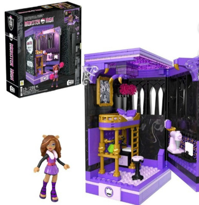 MEGA Monster High Clawdeen's Boo-K Den Construction Set Book Nook 298 Pieces New