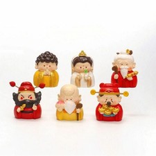 6 St&uuml;ck Dekofigur mit Sockel Niedlich Gl&uuml;cksfigur Kompakt f&uuml;r Ladengesch&auml;ft