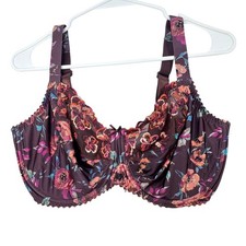 PrimaDonna Full Cup Bra Women 36G Plum Floral...