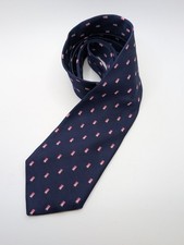 NWT Brooks Brothers Makers Silk Tie Navy Pink Geometric USA Designer Classic