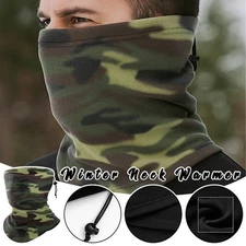 Winter Outdoor Drawstring Neck Warmer Face Mask Motorcycle Cycling Neck Gaiter